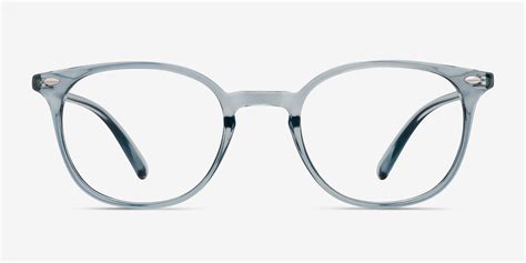 Hubris Round Clear Blue Full Rim Eyeglasses Eyebuydirect