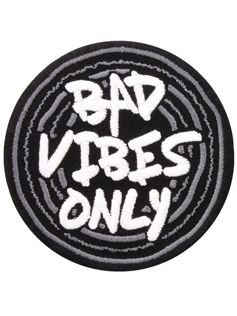 Bad Vibes Only Patch Grindstore Wholesale Patches Punk Patches Iron On Patches