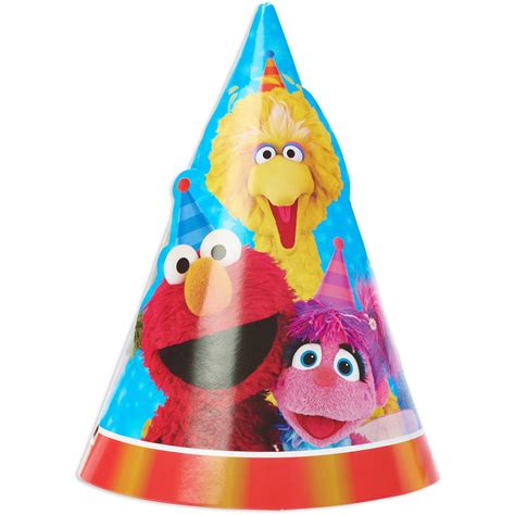 Sesame Street Birthday Party Costume Hats 8ct