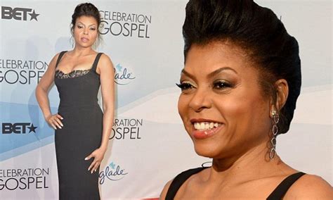 taraji p henson wears plunging gown at the bet celebration of gospel daily mail online