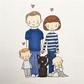 Pin by Nisa Yeh on { Illustrator - D } | Family drawing, Family cartoon ...