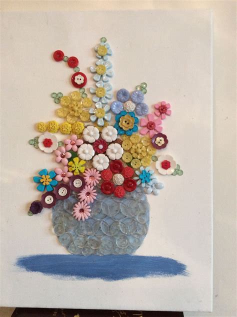 My Latest Button Art Picture Button Art Projects Button Tree Art