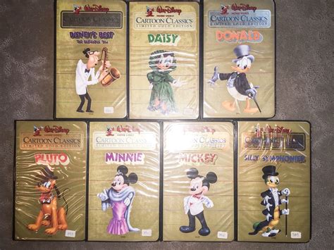 Lot Of Walt Disney Vhs Limited Gold Edition Cartoon Classics Mickey