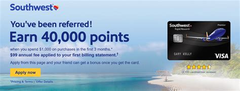 Maybe you would like to learn more about one of these? Chase Southwest Premier Credit Card Referral 40,000 Bonus ...