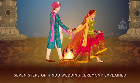 Seven Steps Seven Pheras Of Hindu Wedding Ceremony Explained Vedic Tribe