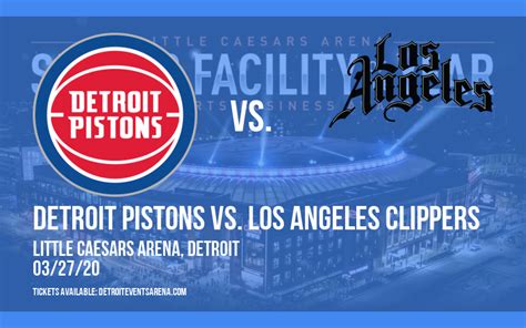 Reggie jackson is the latest complementary player for the los angeles clippers to step up and take on a more significant role. Detroit Pistons vs. Los Angeles Clippers [CANCELLED ...