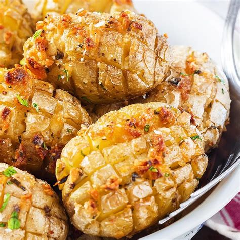 Cheesy Garlic Roasted Potatoes Recipe Eatwell