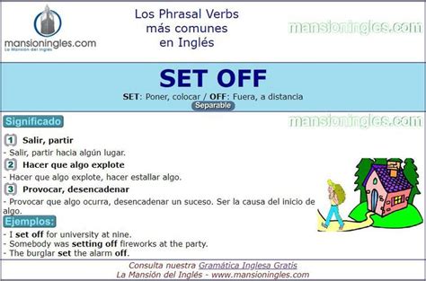 Phrasal Verbs Significado De Set Off Phrasal Verbs Significado