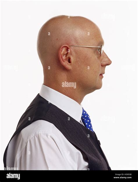 Man Bald Head Glasses Shirt Waistcoat Tie Portrait Tread Men
