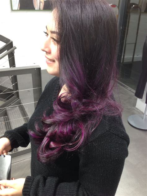 Purple hair highlights | Purple hair highlights, Hair highlights, Hair beauty