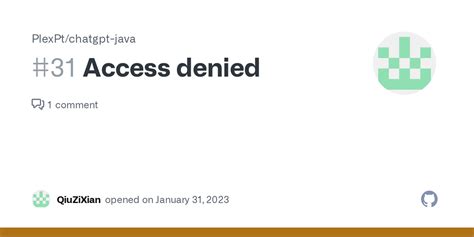 Access Denied Issue Plexpt Chatgpt Java Github