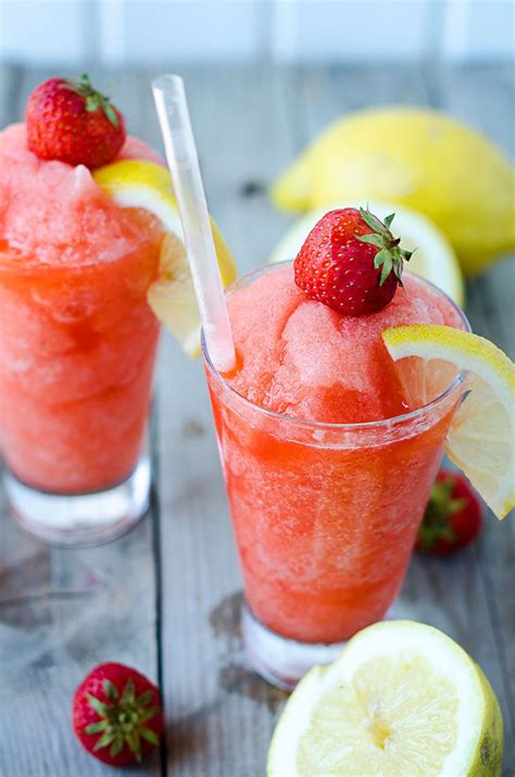Strawberry Lemonade Slushie Recipe Strawberry Lemonade Slushies