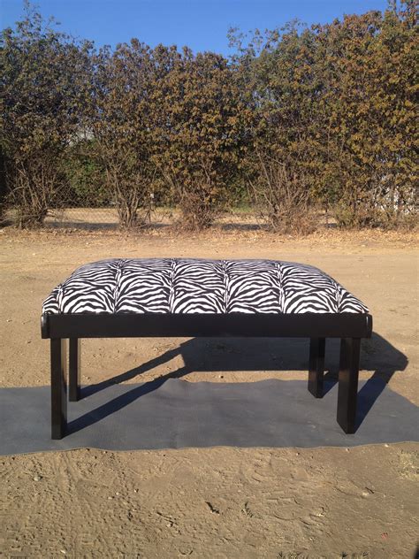 Recycled Furniture Piece Repurposed As A Black Bench With