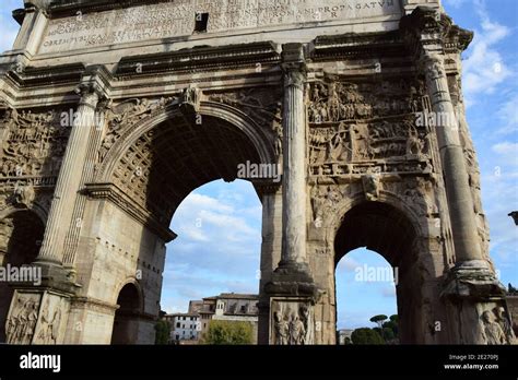Arch Of Septimius Severus Roman Forum In Rome Italy Stock Photo Alamy