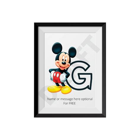 Disney Mickey Mouse A4 Personalised Print Wall Art Poster T Etsy