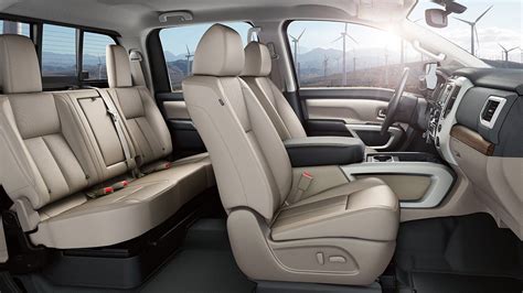 2017 Nissan Titan Interior Shown In Beige Leather 2017 Nissan Titan