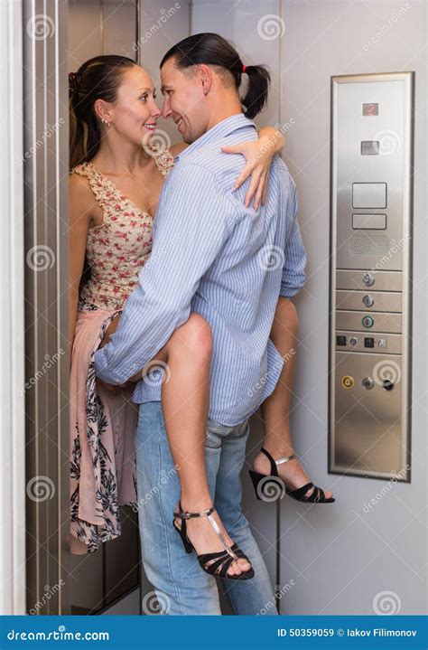 Love At Office Lift Stock Image Image Of Libido Attraction