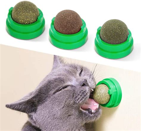 3 Silvervine Catnip Balls Edible Kitty Toys For Cats Lick Safe