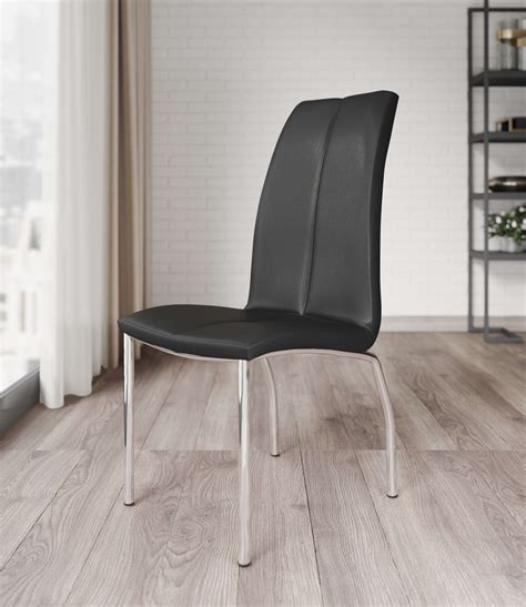 Boston Black Faux Leather Modern Dining Chair Manchester Furniture