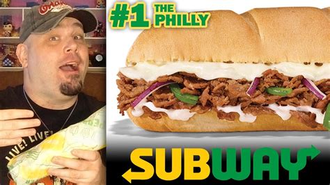 Subway Series Menu 1 The Philly Review Philly Cheesesteak Youtube