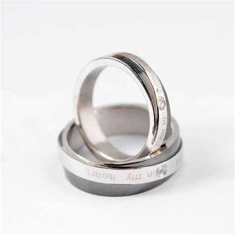2014 Silver Stainless Steel Wedding Couple Rings Korean Jewelry Lovers