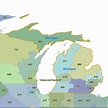 Michigan Area Code Maps -Michigan Telephone Area Code Maps- Free ...