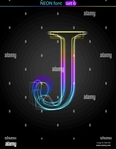 Neon Letter J Stock Vector Image And Art Alamy