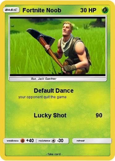 Pokémon Fortnite Noob 5 5 Default Dance My Pokemon Card