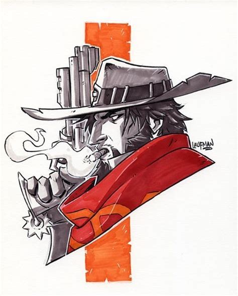 Jesse Mccree The Profile Face Of A Cowboy Concept Art Characters