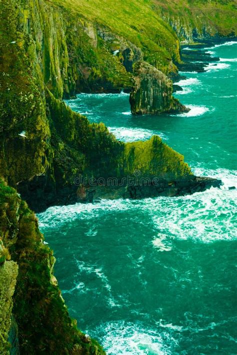 Irish Landscape Coastline Atlantic Ocean Coast Scenery Stock Photo