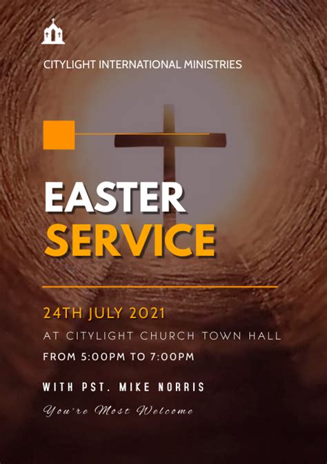 Easter Service Church Flyer Template Postermywall
