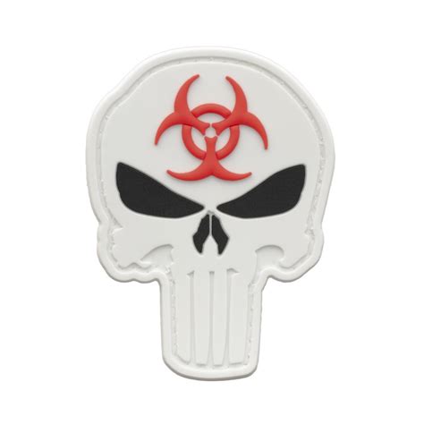 Biohazard Punisher Skull Patch Weiß Online Günstig Kaufen