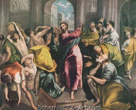 Jesus Christ Healing The Blind Man Painting El Greco Bible Art Real
