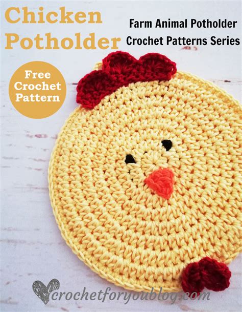 See more ideas about crochet chicken, crochet, pattern. Crochet Chicken Potholder Free Pattern - Crochet For You