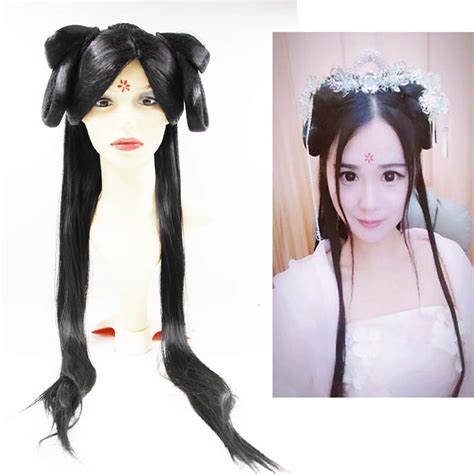 Shaped Black Ancient Hair Cosplay For Women Ancient Chinese Princess