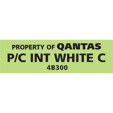 Qantas 4b300 First Class International White Choice C Pc Int White