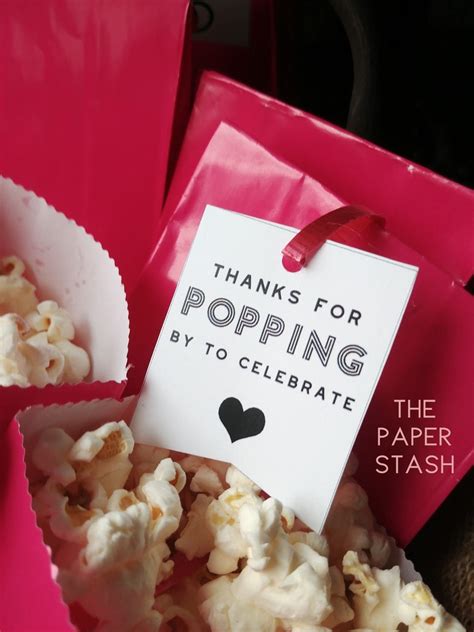Printable Thanks For Popping By To Celebrate Popcorn T Etsy