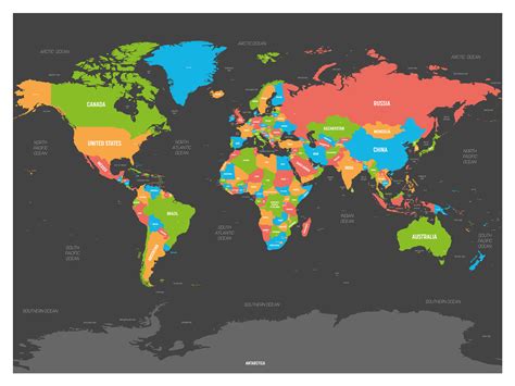 World Map High Detailed Political Map Of World With Country Ca