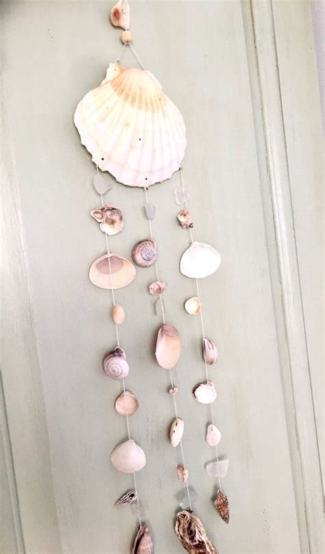 Wind Chimes Boho Natural Seashell Mediterranean Shells Garden Etsy Uk