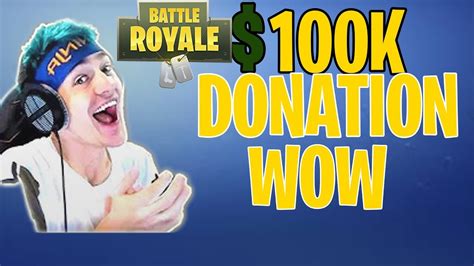 Ninja And His Wife Reacts To 100000 Donation For Charity Youtube