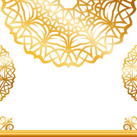 Fronteira De Ornamento De Ouro De Luxo Png Borda Floral Borda De