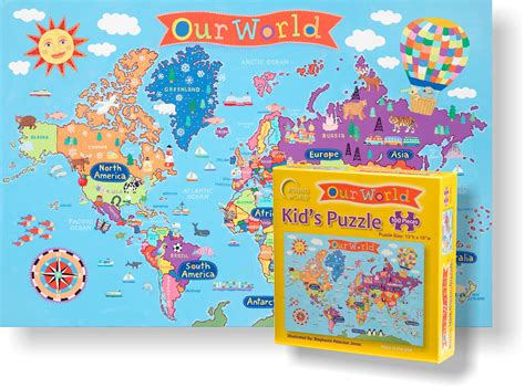 Kids World Map 100 Pieces Hema Map Puzzles Puzzle Warehouse