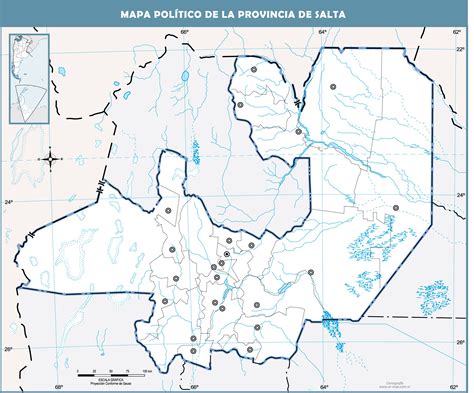 Mapa Político Mudo De La Provincia De Salta Tamaño Completo Ex