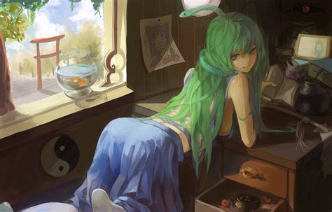 Anime Anime Girls Touhou Kochiya Sanae Sexy Anime Wallpapers Hd