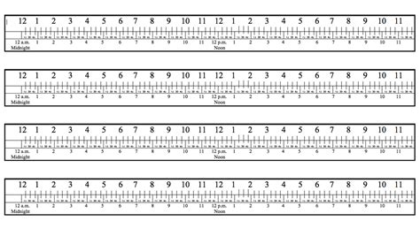 Heres A Set Of Elapsed Time Rulers With Increments To 15 Minutes