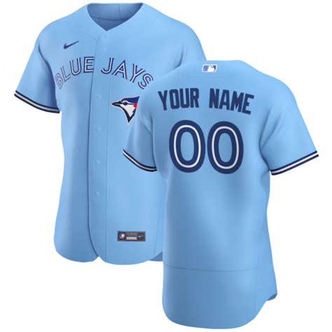 Mens Toronto Blue Jays Custom Jersey Light Blue 2020 Alternate