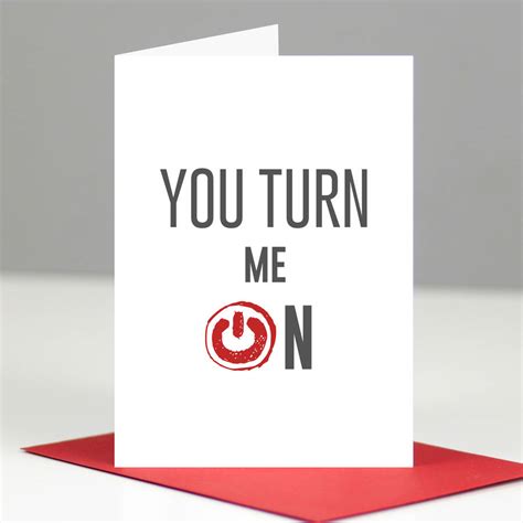 you turn me on romantic card by for the love of geek