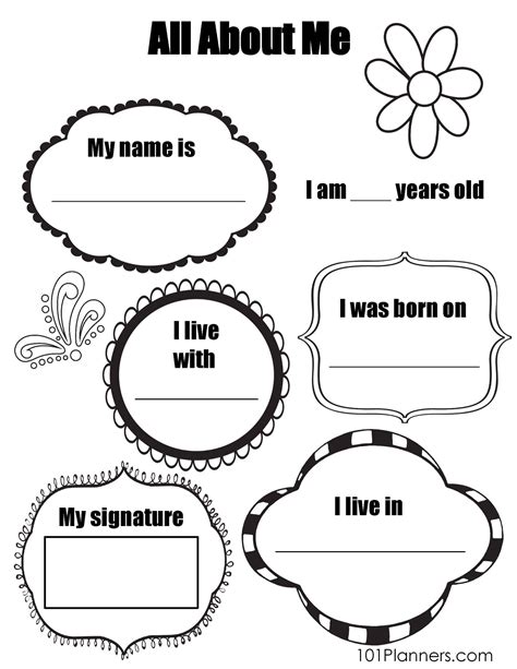 Free All About Me Editable Template Free Printable Templates