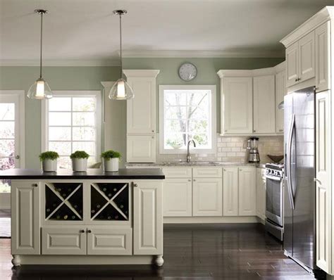 High gloss polyurethane kitchen cabinets. modern kitchen with off-white cabinets | Green kitchen ...