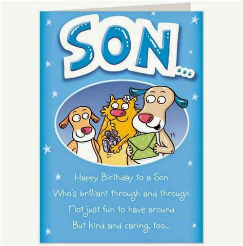 Send these warm, fun and hearty messages to your son and daughter and watch them grow up into a beautiful for son & daughter. HAPPY BIRTHDAY SON | Happy birthday cards printable, Happy birthday son, Birthday card printable